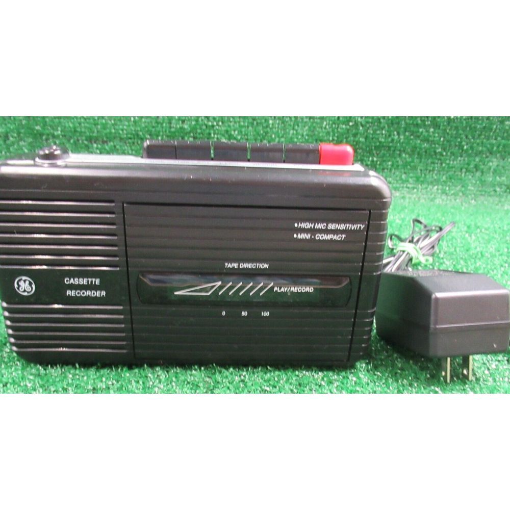 GE Battery Operated Cassette Recorder 3-5301B General Electric Tested Vintage